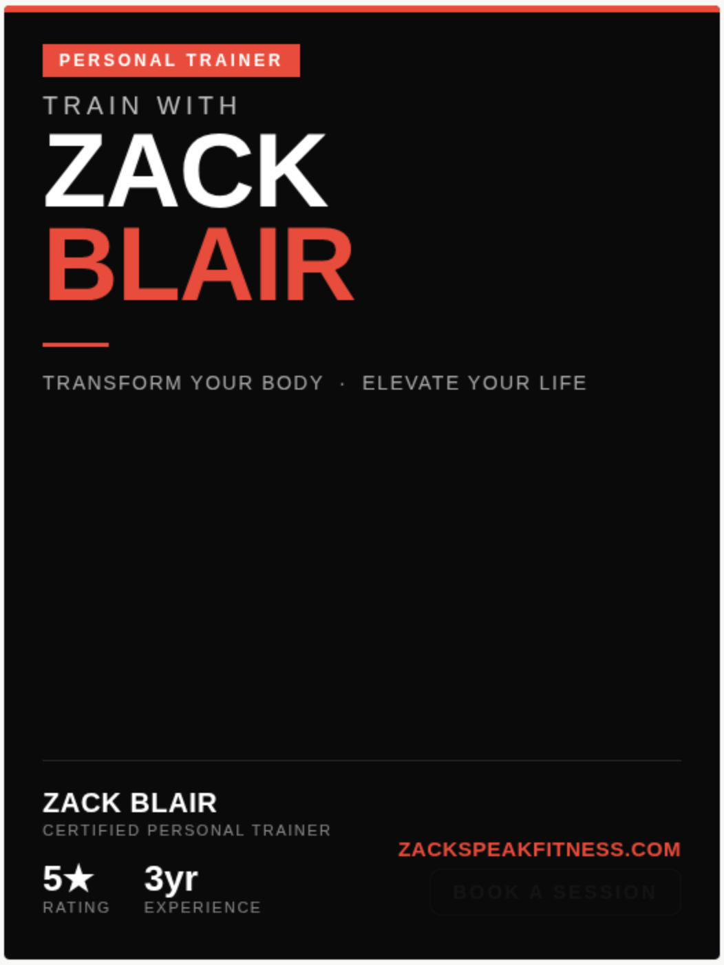 Zack - Professional Personal Trainer